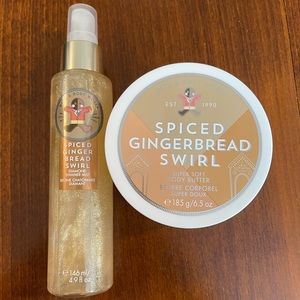 BBW Spiced gingerbread shimmer mist & body butter
